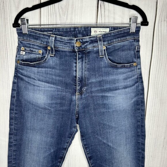 ADRIANO GOLDSCHMIED Farrah Ankle High Rise Skinny Jean AG-ED Denim Blue Size 29R - Picture 2 of 10